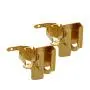 Heyiarbeit 2 pcs Carbon Brush Holder Metal Gold Tone for 9553 Model Angle Grinder Electric Motors Parts