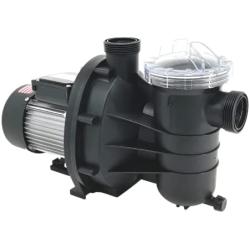 FibroPool 0.75HP Swimming Pool Pump for Above Ground Pools - 3/4 Horsepower - Designed and Assembled in USA - Hose Adapters Included - High Efficiency Single Speed Motor With Clear Top Lid - ABG075