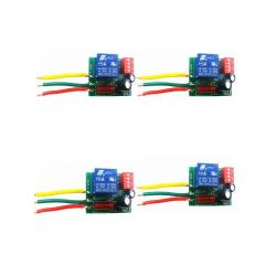 eletechsu AC 110V 220V Power-ON Delay Relay Switch AC 220V 7A Voltage Output Max 180Min Timer Adjustable Disconnect Delay Controller (4PCS Only Board)