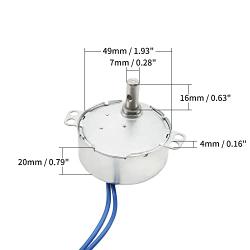 Fielect Synchronous Motor AC 110V 30RPM Synchron Motor Turntable Motor CCW Direction 4W TYC-50 Horizontal Hole Shaft