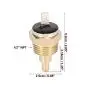 X AUTOHAUX Universal Automotive Radiator Engine Cooling Fan Temperature Thermostat Sensor Switch 1/2