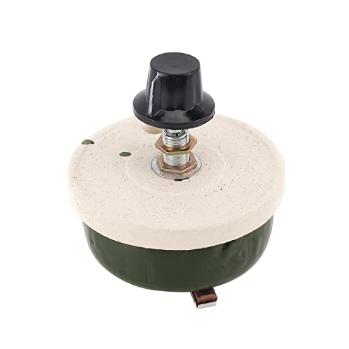 Fielect 100W 200R Ohm Ceramic Wire Wound Potentiometer Linear Rotary Resistor Rheostat with Knob for Industiral Machinery RPM Adjustment