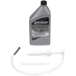 MERCURY QUICKSILVER 32oz HIGH PERFORMANCE GEAR LUBE & PUMP KIT: FITS MOST OUTBOARDS STERNDRIVES OUTDRIVES LOWER UNITS