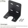 MECCANIXITY Motor Mounting Bracket Motor Holder 52x50x41mm Black with Screws for Motor 2 Pack