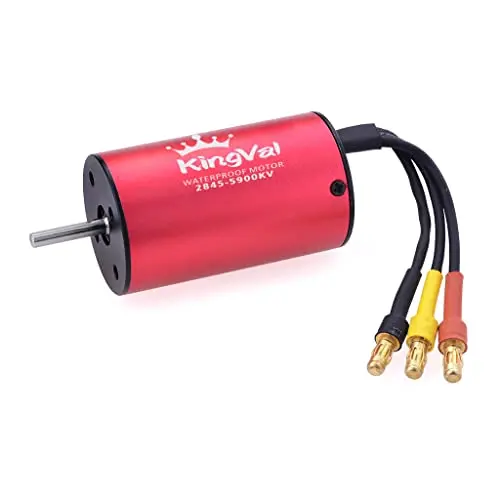 KingVal Replacement 2845 5900KV Waterproof Brushless Motor Shaft 3.175mm Compatible with 1/14 RC Car