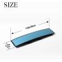 VARGTR 12 Inch Wide Angle Rear View Mirror,Universal Car Interior Rearview Mirror Clip On Panoramic Rearview Mirror Wide Angle Convex, Flat Easy Clip On Car Rearview Mirror (Blue anti-glare)