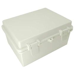 LMiEtool Junction Box, ABS Plastic, IP65 Waterproof Dustproof Universal Electrical Enclosure, Hinged Shell Outdoor and Indoor Usage Project Box, 8.7