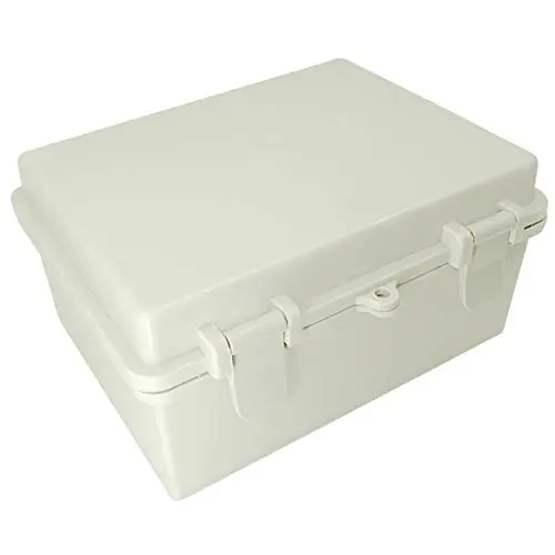 LMiEtool Junction Box, ABS Plastic, IP65 Waterproof Dustproof Universal Electrical Enclosure, Hinged Shell Outdoor and Indoor Usage Project Box, 8.7