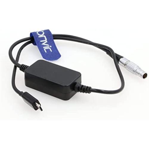 Eonvic Power Cable 0B 2 Pin to Micro USB Regulated 5V for Tilta Nucleus-Nano Motor