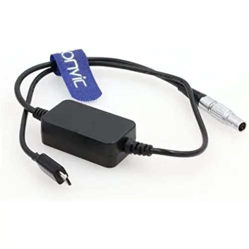 Eonvic Power Cable 0B 2 Pin to Micro USB Regulated 5V for Tilta Nucleus-Nano Motor