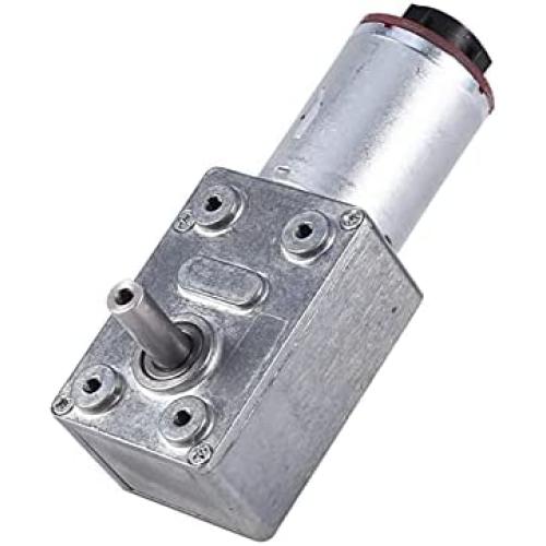 DC Worm Gear Motor 12V High Torque Reduction Gear Box with Encoder Srong Self-Locking 6mm Output Shaft(20RPM)