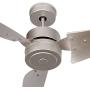 Noble Home Industrial Large Ceiling Fan with DC Motor | 60 Inch Metal Fixture with Wall Control | Damp Rated High Speed Device without Light, Silver (Noble Home)