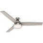 Hunter Sentinel Indoor Ceiling Fan with LED Light and Remote Control, 60