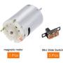 MECCANIXITY DC 12V 10000RPM Mini Magnetic Motor with 50V 0.5A 3 Pin 2 Position On/OFF SPDT Mini Slide Switch 5 Pcs