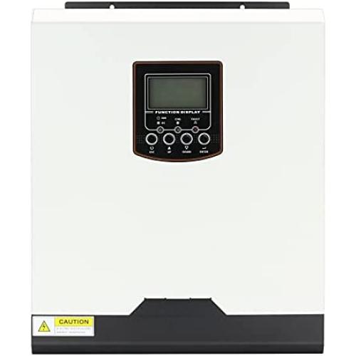 EpRec 3000W Solar Hybrid Inverter, Pure Sine Wave Inverter 24V DC to 230VAC with 50A PWM Solar Controller,Supply Multi-Function Hybrid Inverter Support Utility/Generator/Solar Energy