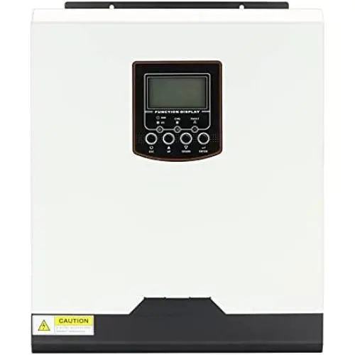 EpRec 3000W Solar Hybrid Inverter, Pure Sine Wave Inverter 24V DC to 230VAC with 50A PWM Solar Controller,Supply Multi-Function Hybrid Inverter Support Utility/Generator/Solar Energy