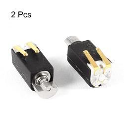 sourcing map Vibration Motor DC3V 4.4mm x 4.4mm x 8.2mm Black Electric 2000RPM Speed 2 Pcs