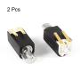sourcing map Vibration Motor DC3V 4.4mm x 4.4mm x 8.2mm Black Electric 2000RPM Speed 2 Pcs