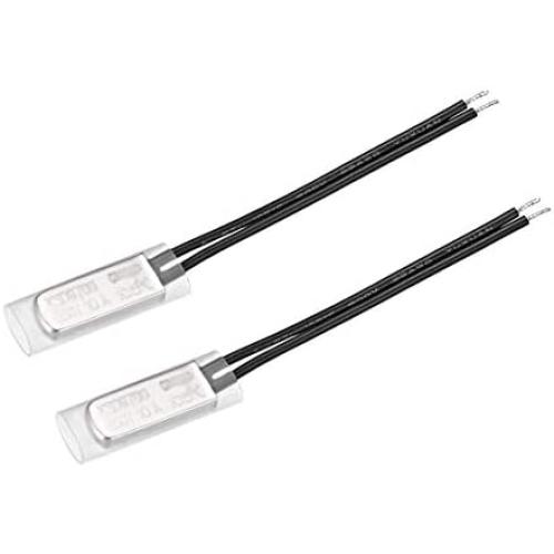uxcell KSD9700 Thermostat, 105℃ Normally Close Temperature Switch Thermal Switch, N.C 10A Metal Temperature Controller 2pcs
