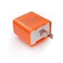 12V Speed Adjustable 2 Pin LED Electronic Flasher Relay for Motorcycle Turn Signal Direct Replacement Universal Hazard Warn Hyper Flash Relay(Orange,1pc)