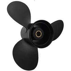 ARKDOZA 9.9x11 9.9x12 9.9x13 9.9x14 9.7x10 Aluminum Propeller for Tohatsu/Nissan Outboards with 10 Spline Tooth 25HP 30HP