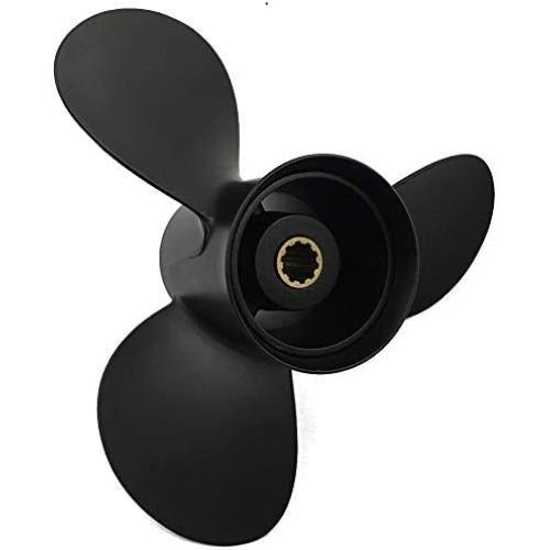 ARKDOZA 9.9x11 9.9x12 9.9x13 9.9x14 9.7x10 Aluminum Propeller for Tohatsu/Nissan Outboards with 10 Spline Tooth 25HP 30HP