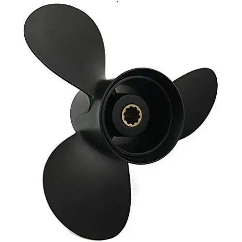 ARKDOZA 9.9x11 9.9x12 9.9x13 9.9x14 9.7x10 Aluminum Propeller for Tohatsu/Nissan Outboards with 10 Spline Tooth 25HP 30HP