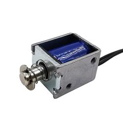 2PCS DC12V 42Ω Mini Push Pull Linear Solenoid Electromagnet 4.5mm Stroke Open Frame Actuator Electric DC Magnet Solenoid