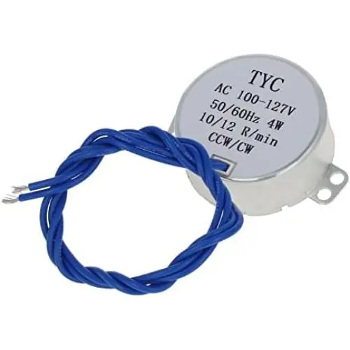 Jutagoss Synchronous Motor,TYC-50 Double Flat Shaft Direction CW/CCW, 4 Watt AC 110V 10-12 RMP, 2 Pcs