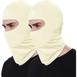 Pack of 2 Bandana Face Hat for Outdoor Airsoft Motorcycle Ski Mask Winter Sun Balaclava Black Tactical Hood Helmet Face Cover