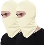 Pack of 2 Bandana Face Hat for Outdoor Airsoft Motorcycle Ski Mask Winter Sun Balaclava Black Tactical Hood Helmet Face Cover