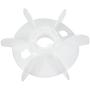 uxcell Motor Fan Blade 180mmx38mm D Shape Bore White Engineering Plastic with 6 Vanes
