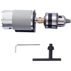 BEMONOC DC 12V Lathe Press 550 Motor With Miniature Hand Drill Chuck and Mounting Bracket 555 DC Brush Motor 18000Rpm For DIY Assembly