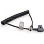 SZRMCC Cabrio Lens Hirose 20 Pin Male to D-tap Coiled Power Cable for Fujinon Cabrio servo Zoom Motor Lens