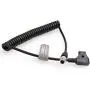 SZRMCC Cabrio Lens Hirose 20 Pin Male to D-tap Coiled Power Cable for Fujinon Cabrio servo Zoom Motor Lens