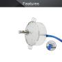 Fielect 2Pcs Synchronous Motor AC 110V 60-70RPM Turntable Motor CW/CCW Direction 4W TYC-50 Horizontal Hole Shaft
