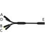Bafang Mid Motor EB-Bus Cable 1T4 Accessary Electric Bike Connector