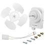 W10124096 Condenser Fan Motor Kit Replaces WP2188874 udqr107w3 AP4318657 PS1957416 W10124096VP Refrigerator Condenser Fan Motor