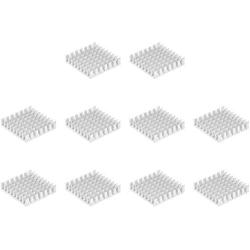 uxcell Electronic Radiators Heatsink for MOS GPU IC Chip Silver 28 x 28 x 6 mm 10pcs
