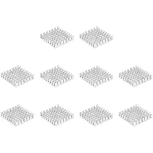 uxcell Electronic Radiators Heatsink for MOS GPU IC Chip Silver 28 x 28 x 6 mm 10pcs