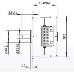 PM Stepper Motor Bipolar 24 VDC 5 Ω step angle 7.5° 2-2 phase