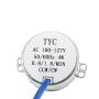 Fielect 2Pcs Synchronous Motor AC 110V 0.8-1RPM Synchron Motor Turntable Motor CW/CCW Direction 4W TYC-50 Horizontal Hole Shaft