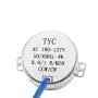 Fielect 2Pcs Synchronous Motor AC 110V 0.8-1RPM Synchron Motor Turntable Motor CW/CCW Direction 4W TYC-50 Horizontal Hole Shaft