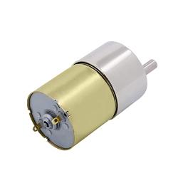 520 High Torque Micro Brush DC Motor Low Speed Gear Reduction Motor Eccentric Shaft Gearbox Diameter 37mm High Torque All Metal Gear Electric Micro Gear Motor(12 Volt, 200RMP)