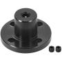 uxcell 3mm Inner Dia H13*D10 Rigid Flange Coupling Motor Guide Shaft Coupler Motor Connector Black for DIY Parts