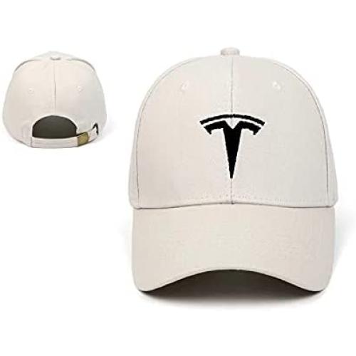 AutoSale Hats Embroidered Adjustable Baseball Caps Racing Motor Hat Beige-Black