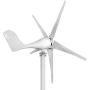 Coldwind Wind Generator Kit 500W 12V 24v 48V Wind Turbine Motor 5 Blades with Charge Controller for Home Garden-White 500w 12v