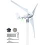 Marsrock 600w Lightning Series 12v 24v AC Small Wind Turbine Generator MPPT Controller Can Flexibly Assemble A Three-blade Or Five-blade Windmill With LED Indicator For Wind Solar Hybrid System 2m/s Low Start Speed Powerful Efficiency (35S4-600H-24D)