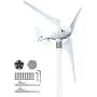 Marsrock 600w Lightning Series 12v 24v AC Small Wind Turbine Generator MPPT Controller Can Flexibly Assemble A Three-blade Or Five-blade Windmill With LED Indicator For Wind Solar Hybrid System 2m/s Low Start Speed Powerful Efficiency (35S4-600H-24D)
