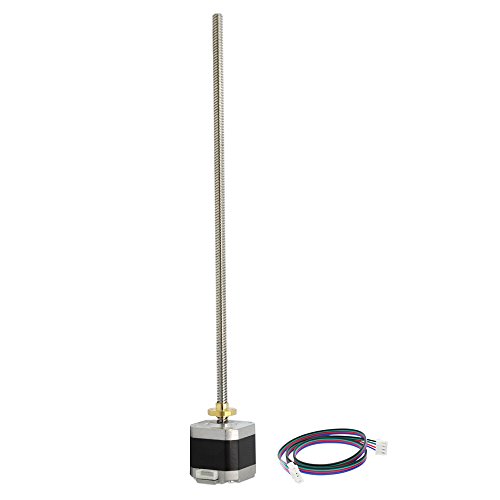 Iverntech NEMA 17 Stepper Motor with Integrated 350mm T8 Lead Screw for RepRap Prusa i3 3D Printers Z Axis or CNC Machine…